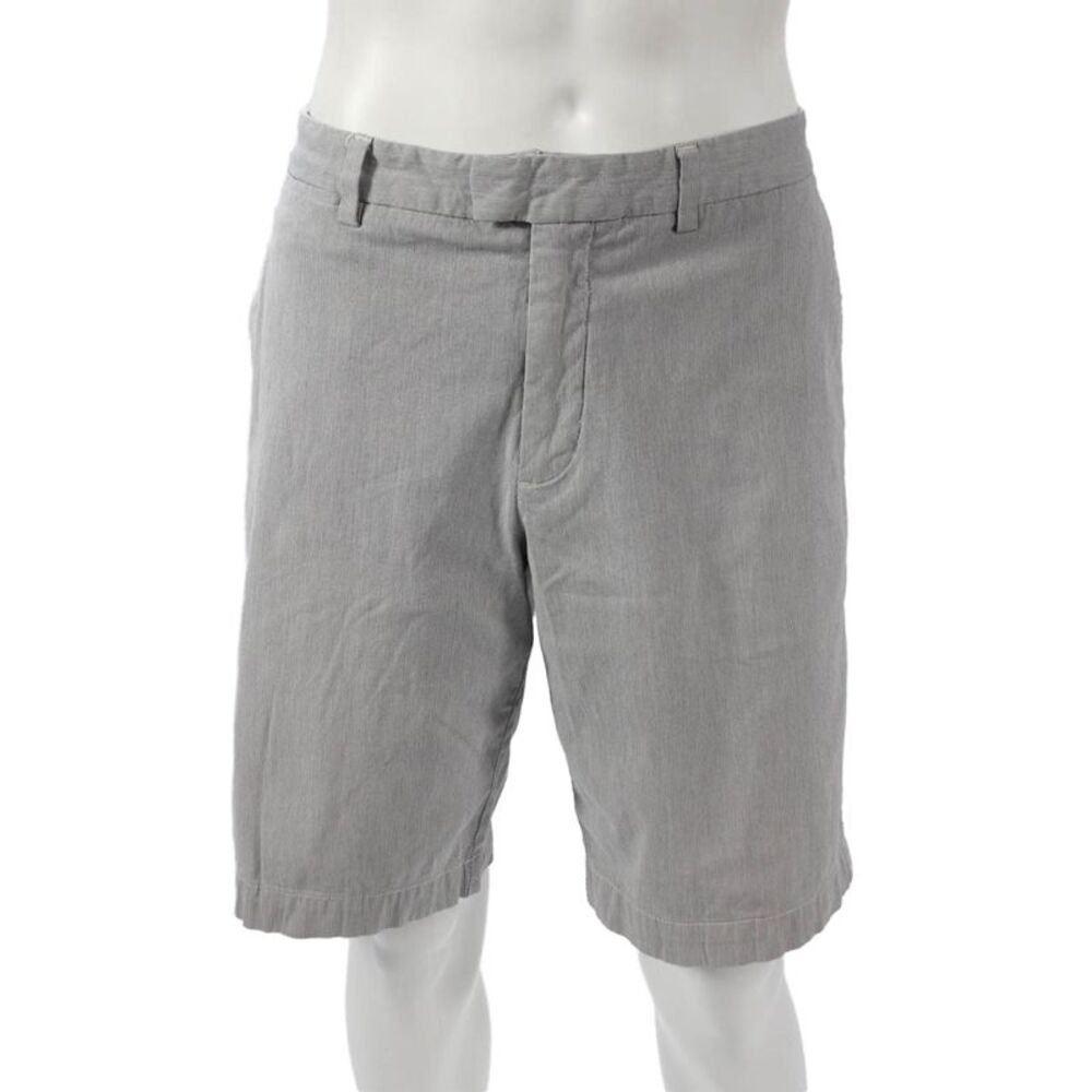 Vince Mens Chino Shorts Gray Striped Size 38